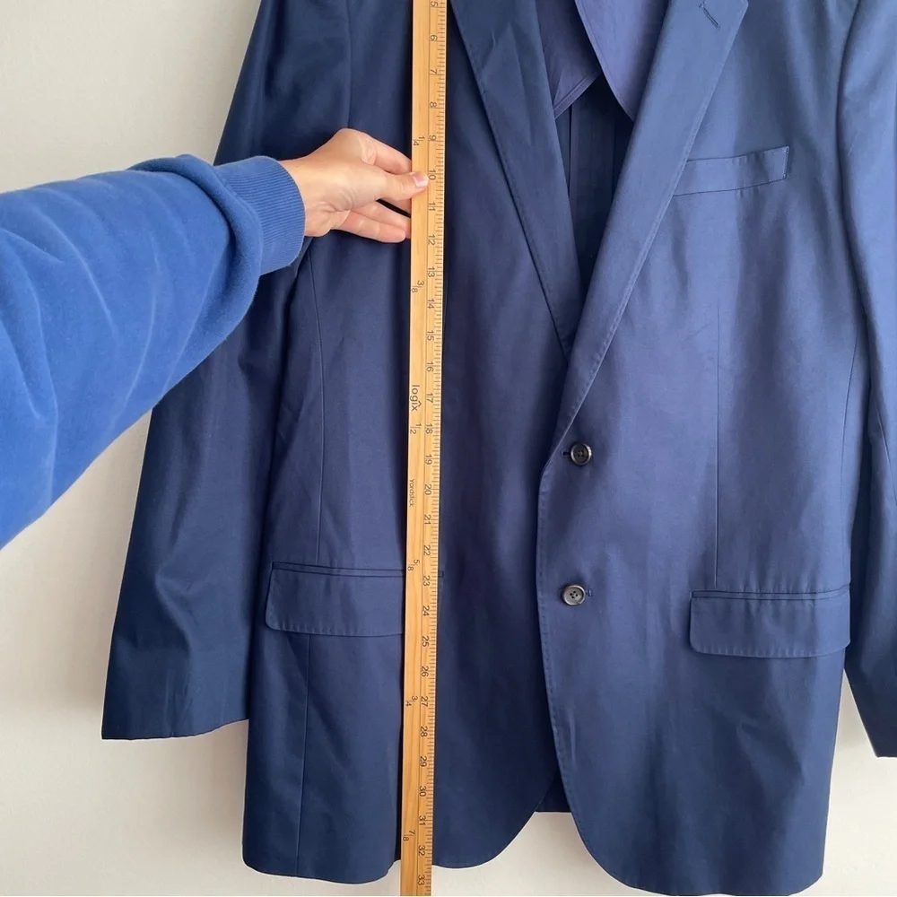 Bonobos navy blue blazer 44L Preppy Double Button Dressy Work Office Suit Jacket